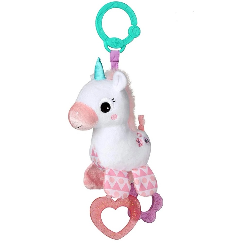 Bright Starts Unicorn Sparkle & Shine Plush Take-Along Stroller